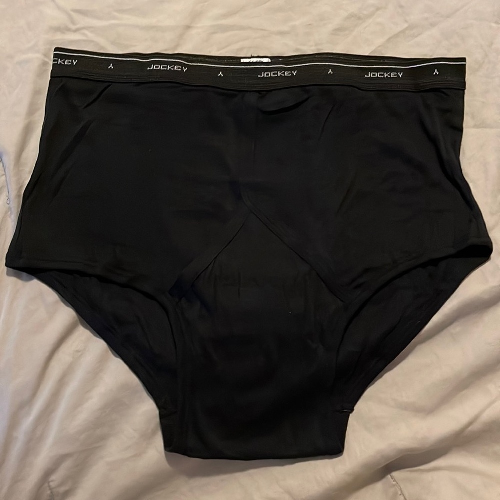 Jockey OLD SCHOOL full rise briefs Y-Front fly. Black size 42 (XL)